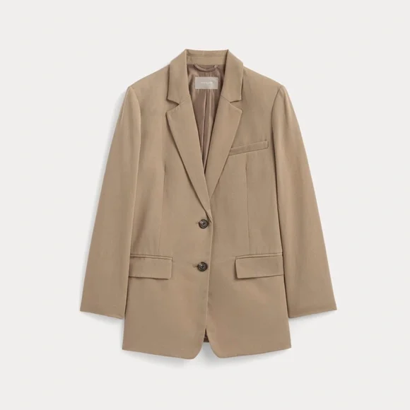 Everlane Women's Oversized Blazer in Ash Brown, Size 12 - Picture 4 of 5